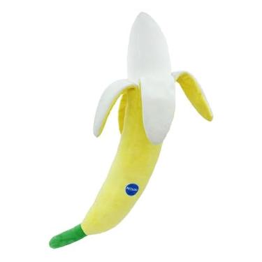 Imagem de Pet Lou Brinquedo para cães em forma de banana, 73,7 cm de altura, branco e amarelo, brinquedo de barulho, brinquedos e suprimentos para animais de estimação