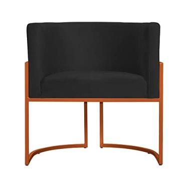 Imagem de Poltrona Luana para Sala Base em Bronze Suede Cores - DS Estofados