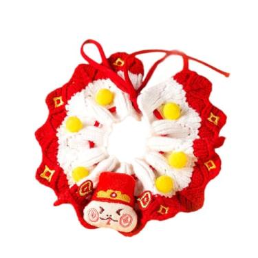 Imagem de WeiLaiKeQi Coleira de gato de ano novo, colar festivo para cachorro, foto, adereço, decoração para animais de estimação, coleira de ano novo para cães e gatos,