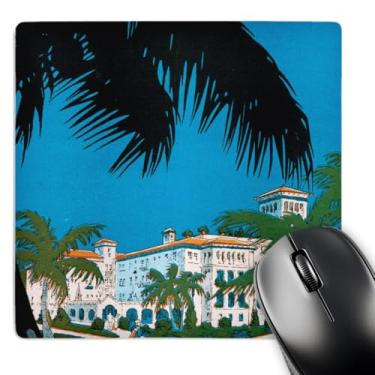 Imagem de 3dRose Mouse pad LLC 20 x 20 x 0,63 cm, hotel rosa e palmeira (mp_165417_1)