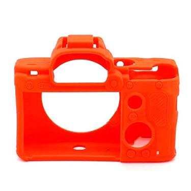 Imagem de Capa de câmera para Sony A9ii A9 II, capa protetora de silicone macio, capa de borracha para Sony Alpha ILCE-9M2/ Alpha 9 II / A92 Digital SLR bolsa laranja