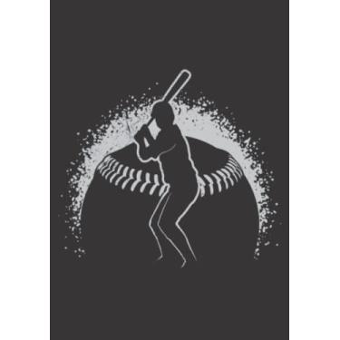 Imagem de Notizbuch A5 dotted, gepunktet, punktiert mit Softcover Design: Baseballer Baseball Pitcher Catcher Baseball: 120 dotted (Punktgitter) DIN A5 Seiten