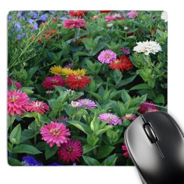 Imagem de 3dRose Mouse pad LLC 20 x 20 x 0,63 cm, Zinnias (mp_3145_1)