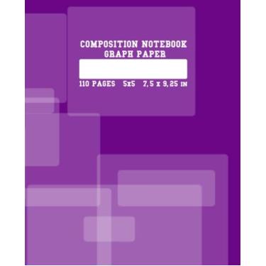 Imagem de COMPOSITION NOTEBOOK│GRAPH PAPER 5x5│110Pages 7,5x9,25in: Violet&White Rectangles Pattern ׀Journal For School, College, University, Math, Chemistry, ... Students, Engineering Research׀Study&Teaching