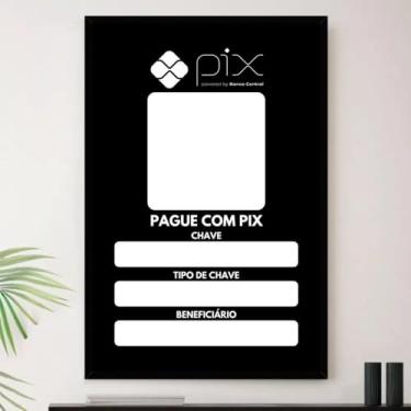 Imagem de Genérico, Quadro Para Pix Pagamento Chave Decorativo A3 35x45cm