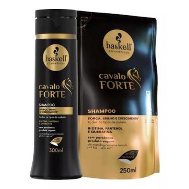 Imagem de Kit Haskell Cavalo Forte Shampoo + Refil Shampoo 300ml/250ml