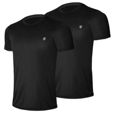 Imagem de Kit 2 Camiseta Dry Fit Masculina Poliester Academia Corrida com Proteç