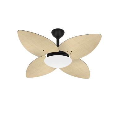 Imagem de Ventilador Teto Winds Preto 4 Pás Palha Potente Ventax 110V