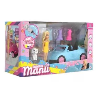 Imagem de Turma da Manu Carrinho Passeio Boneca e Acessórios Polibrinq, Amarelo