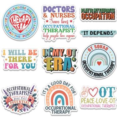Imagem de 10 peças - Adesivo Ot - Adesivo de terapia ocupacional - Adesivo de enfermeira - Adesivo para garrafa de água de laptop - Adesivo Kindle para caderno de copos