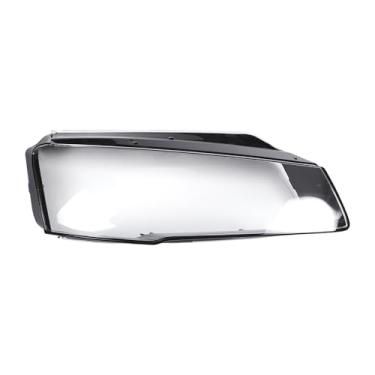 Imagem de Partuto Capa de lente de farol capa de lente transparente para Audi A8 2014-2017 PC preto transparente 1 peça frontal direita carro