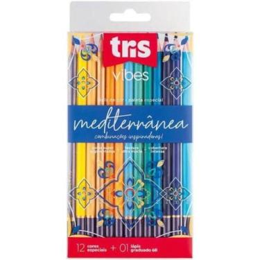 Imagem de Lápis De Cor 12 Cores Vibes Mediterrânea + Lápis 6b Tris - Summit