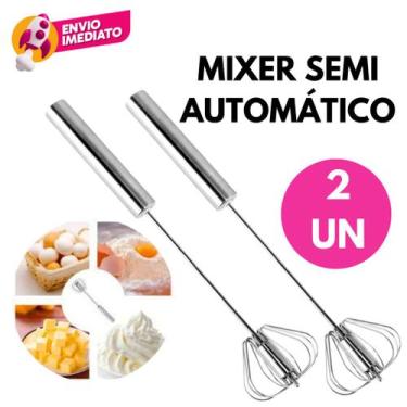 Imagem de Kit Mixer Semi Automático Batedor Misturador Inox Clara Neve Manual Gi