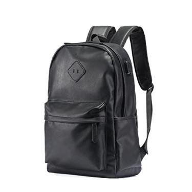 Imagem de Mochila de qualidade para homens Mochilas masculinas de couro PU Mochilas com design de luxo Bolsas de viagem para homens Bolsa para laptop
