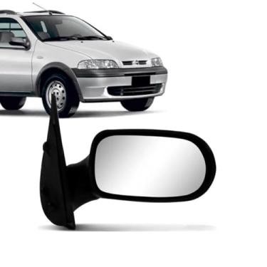 Imagem de Retrovisor Palio Fire Strada Siena 2001 a 2003 Convexo Direito Sem Controle Completo