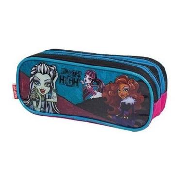 Imagem de Estojo Duplo Escolar Monster High Infantil Porta Lápis - Sestini