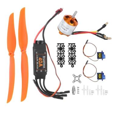 Imagem de Kit de avião Rc, motor sem escova 1100KV 40A ESC SG90 9G Micro Servo 1060 Hélice para avião RC