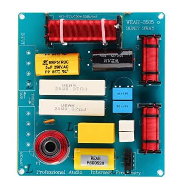 Imagem de QANYEGN Filtro crossover de alto-falante de ​​3 vias, divisor de frequência de áudio de alto-falante, placa divisora ​​de frequência de alto-falante para alto-falante de palco KTV