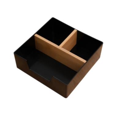 Imagem de Ｂｅｓｇａ Caixa de armazenamento do porta -chá com raça de chá de chá de chá de chá de chá para gabinete para gabinete Sags de chá de despensa açúcar açúcar, Preto