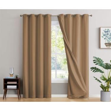 Imagem de Cortina blackout 3m tecido 3,00m x 2,80m blecaute (Avelã)