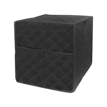 Imagem de SM SunniMix Capa protetora acolchoada para máquina de café expresso, à prova de poeira com bolso de armazenamento para batedeira, 34 CX33 x 36 cm, fácil instalação, resistente a manchas, preta