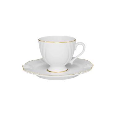 Imagem de Xícara Para Café Com Pires Em Porcelana Soleil 75ml Oxford Victoria