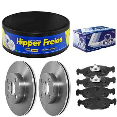 Imagem de Kit Pastilha Disco Freio Chevrolet Agile Celta 1.4 2010 a 2015 Dianteiro Ventilado Teves