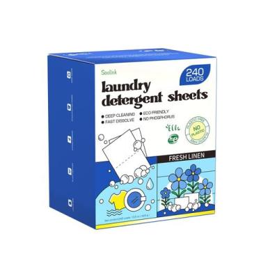 Imagem de Lençóis de detergente para roupa Soulink Fresh Linen Scent 240 Loads
