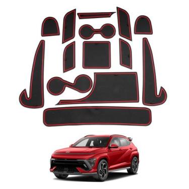 Imagem de Acessórios de carro SHAOHAO para 2024 2025 Hyundai Kona Red