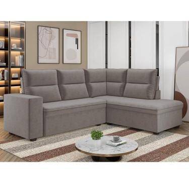 Imagem de Sofá de Canto Tamanho 220cm X 175cm Arrruba Bege