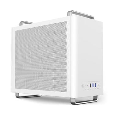Imagem de SOEYi Gabinete U320 M-Atx/Itx, Gabinete Micro Atx, Gabinete De Mesa Portátil Com Alças, Suporte Para Gpu De 310 Mm, Cooler De Cpu De 135 Mm E Fonte De Alimentação Atx/Sfx (Branco)