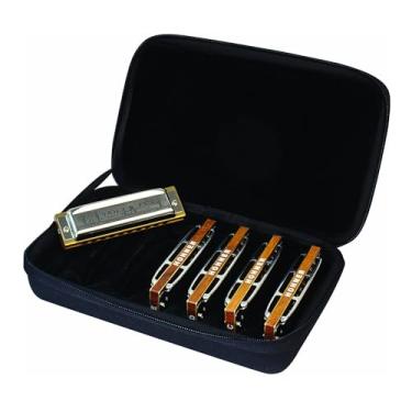 Imagem de Hohner Conjunto de 5 peças de gaita diatônica Blues Harp com estojo