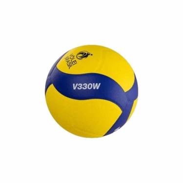 Imagem de Bola de Volei Mikasa Competição Padrão FIVB Unissex V330W, Amarelo, Az