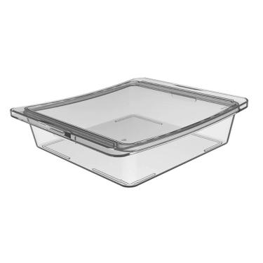 Imagem de Travessa Quadrada Hermética 1,9L Crippa com Tampa Porta Frios Saladas Frutas Transparente