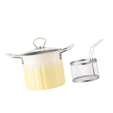 Imagem de IEUDNS Fritar a panela com frigideira com cesta de frigideiras com óleos mais quentes mais fritadeiras batatas fritas fritadeiras 3l Capacidade