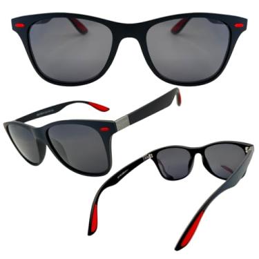 Imagem de Óculos de Sol Masculino Casual, Quadrado, Lentes Polarizadas, Pesca, Corrida, Dirigir, Proteção Uv400 (Preto - Cor 1)