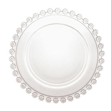 Imagem de Sousplat de Cristal Daisy Transparente 32cm Wolff