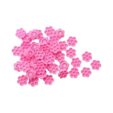 Imagem de 100 Mini Copos de Plástico para Cílios - Porta Cílios Floridos para Ap