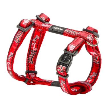 Imagem de Rogz Fancy Dress Pequeno 9,5 mm Jellybean ajustável Fashion Dog H-Harness Design Red Rogz Bone