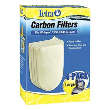 Imagem de Filtros de carbono Tetra, pacote com 4, grande para filtro LG Whisper EX30 EX45 EX70