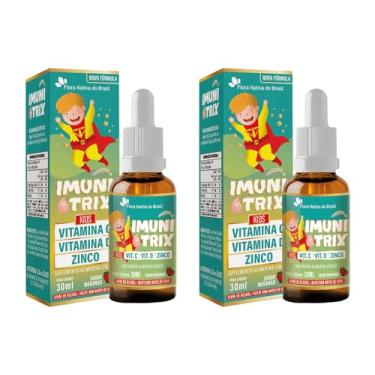 Imagem de Kit 2x Imunitrix Kids (Vit. C +D+Zinco) 30ml Sabor Morango - Flora Nativa Do Brasil