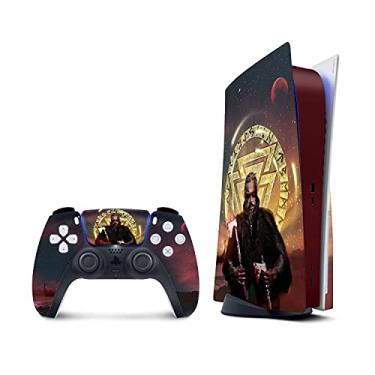 Imagem de TACKY DESIGN PS5 Vikings Skin for PlayStation 5 Console and 2 Controllers, Brown skin Vinyl 3M Decal Stickers Full wrap Cover (Disk Edition)