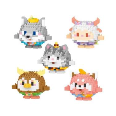 Imagem de Mini Blocos de Construção 3D - Modelo de Diamante de Animal - Brinqued