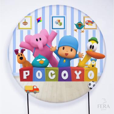 Imagem de Painel Decorativo para Festa 1,30x1,30 metros Vesti Fácil com Elástico Pocoyo - Fera Print