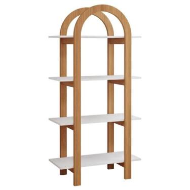 Imagem de Estante Infantil Permobili Cupcake 04 prateleiras MDF, Branco Nature