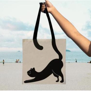 Imagem de Bolsa Ecobag Gato Preto Envio Imediato - Armazze