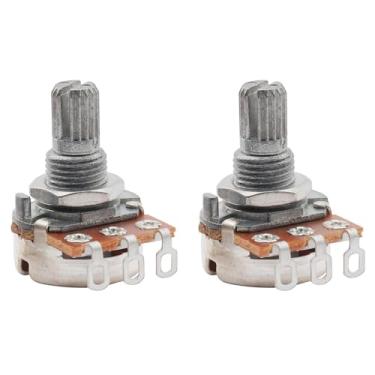 Imagem de Musiclily Métrico B250K Potenciometro Linear Taper Pots Eixo Curto 15mm Base Pequena para Guitarra ou Baixo (2 Peças)