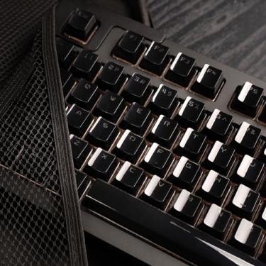 Imagem de mintcaps Keycaps, Crystal Jelly Black Keycaps Shine Through translúcido conjunto de teclas personalizadas 134 teclas, perfil OEM capas de teclas fofas para 60%/65%/75%/80%/95%/100% Cherry Gateron MX