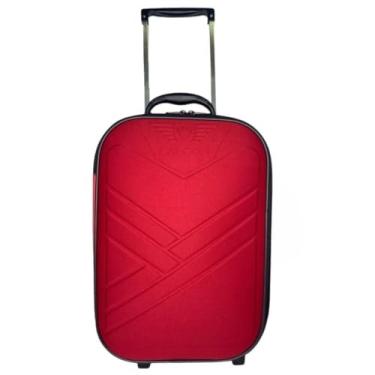 Imagem de Mala de Viagem Pequena Falcon Vermelho 55x35x25cm Padrão ANAC Bordo 10kg com Rodinhas e Alça Alta