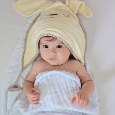 Imagem de Toalha Soft para bebê 80 cm x 80 cm Bublim, Creme